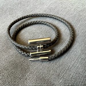 Hermés Tournis Tresse Bracelet in Vert Maquis